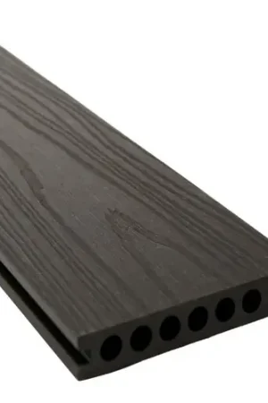 Uitverkoop Composiet vlonderplank semi-massief houtstructuur walnut 2,2 x 13,8 x 400 cm
