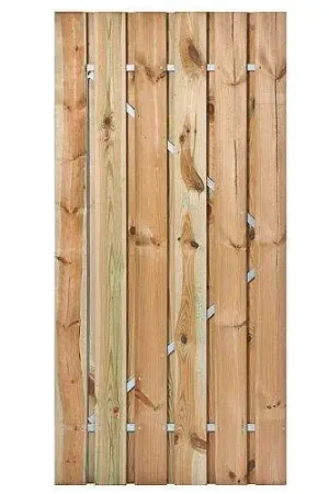 Uitverkoop Tuindeur Privacy geïmpregneerd 195 x 100 cm recht (incl. slot)