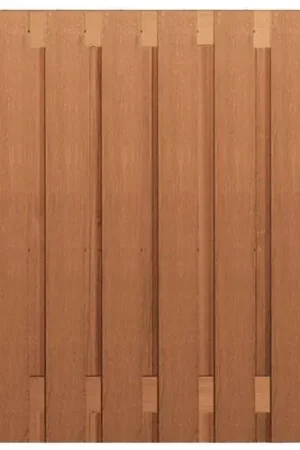 Tuinscherm hardhout verticaal recht 180 x 180 cm 147281 Aanbieding