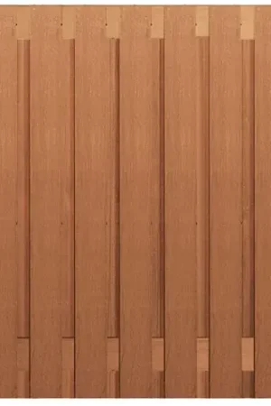 Tuinscherm hardhout verticaal recht 180 x 180 cm 147282 Aanbieding