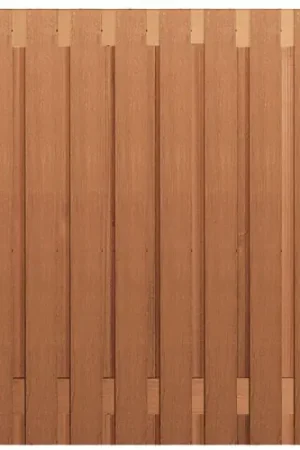 Tuinscherm hardhout verticaal recht 180 x 180 cm 147283 Laatste Kans