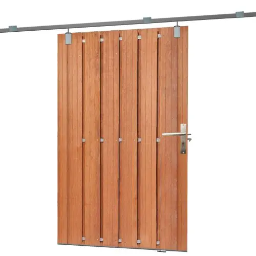 Schuifdeur hardhout 195 x 130 cm recht Koop Vandaag