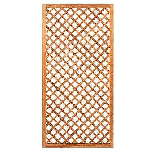 Seizoensaanbieding Trellis diagonaal met rechte lijst hardhout 180 x 90 cm