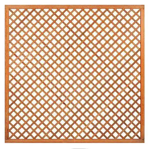 Weekendaanbieding Trellis diagonaal met rechte lijst hardhout 180 x 180 cm