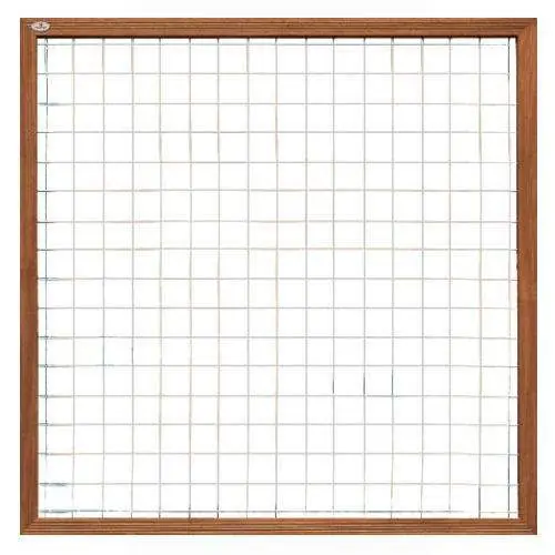 Draadscherm met rand bangkirai 180 x 180 cm 103389 Veilige Betaling