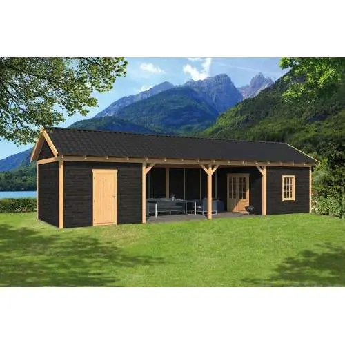 Flitsaanbieding Douglas overkapping zadeldak Hamar type 12 L 903 x 395 x 348 cm