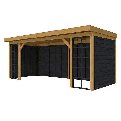 Douglasvision buitenverblijf Comfort Compleet geschaafd 600 x 270 cm groen geïmpregneerd Premium