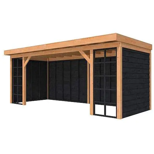 Op = Op Douglasvision buitenverblijf Comfort Compleet geschaafd 600 x 270 cm onbehandeld