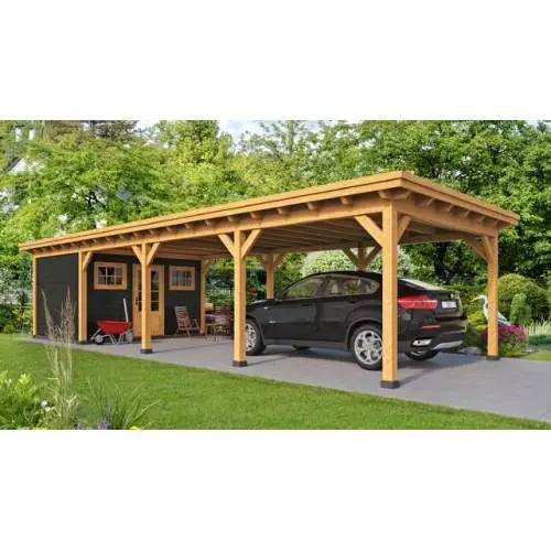 Direct Beschikbaar Overkapping plat dak Red Class Wood Odense type 8 XXL