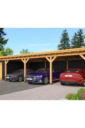 Beperkte Voorraad Overkapping plat dak Red Class Wood Odense type 10 XXL