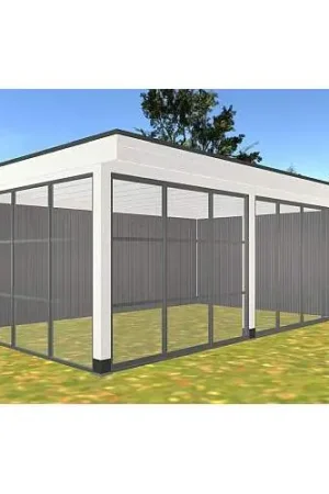 Beste Prijs Overkapping Hillhout vuren plat dak Premium 649 x 399 cm