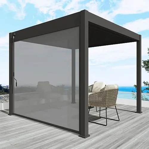 Hoge Kwaliteit Aluminium overkapping Toronto windscherm antraciet 360 cm