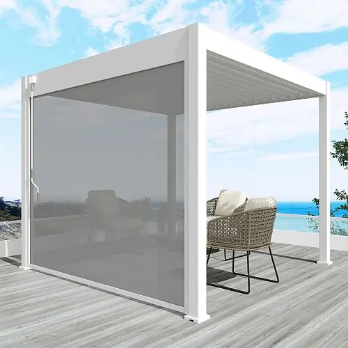 Aanbieding Aluminium overkapping Toronto windscherm wit 360 cm