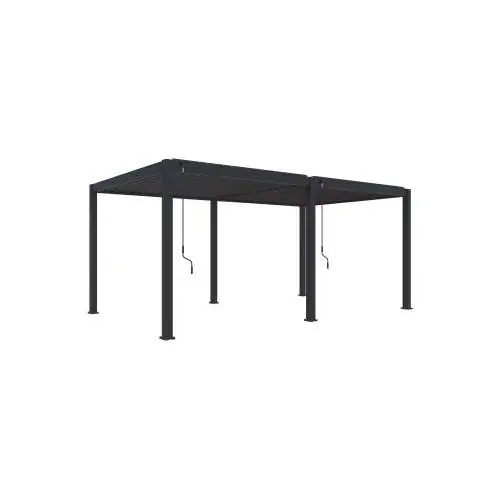 Carpgarant Premium overkapping 3x6 antraciet incl. handmatig aluminium kanteldak Nu Kopen