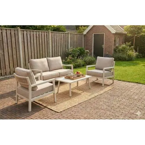 Loungeset wit aluminium Jamaica Hoge Kwaliteit