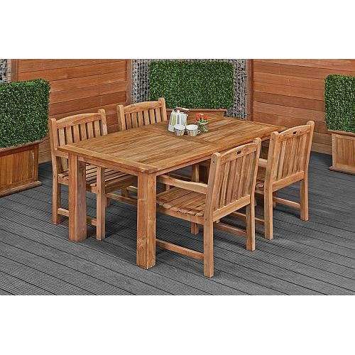 Teak tafel 250 x 100 cm Modern Koopje