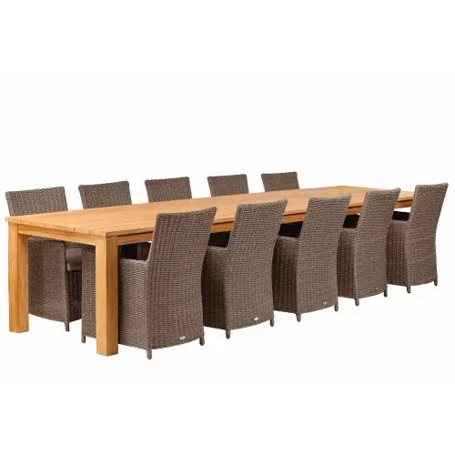 Betaalbaar Teak tafel solide Rustiek 400 x 100 x 78 cm
