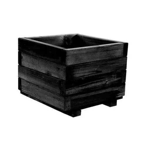 Hoge Kwaliteit Bloembak vierkant 32 x 40 x 40 cm zwart geïmpregneerd