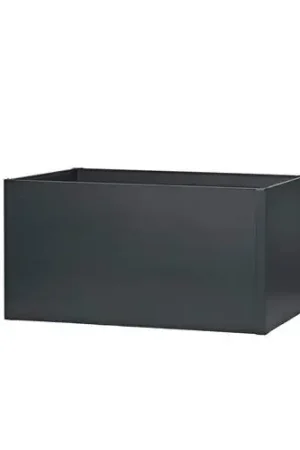 Beperkt Aanbod Bloembak zwart aluminium XXL Seneca 150 x 100 x 76 cm
