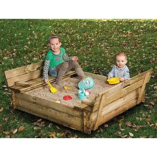 Zandbak met bankdeksel 120 x 120 x 30 cm Merkproduct