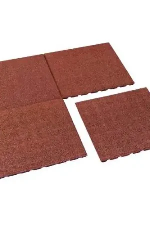 Actieprijs Rubberen tegel 50 x 50 x 2,5 cm rood