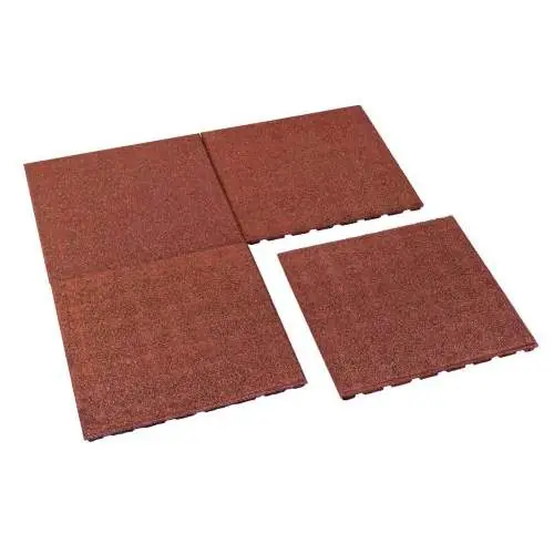 Actieprijs Rubberen tegel 50 x 50 x 2,5 cm rood