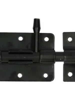 Veilige Betaling Plaatgrendel zwart verzinkt 5 x 6,5 cm