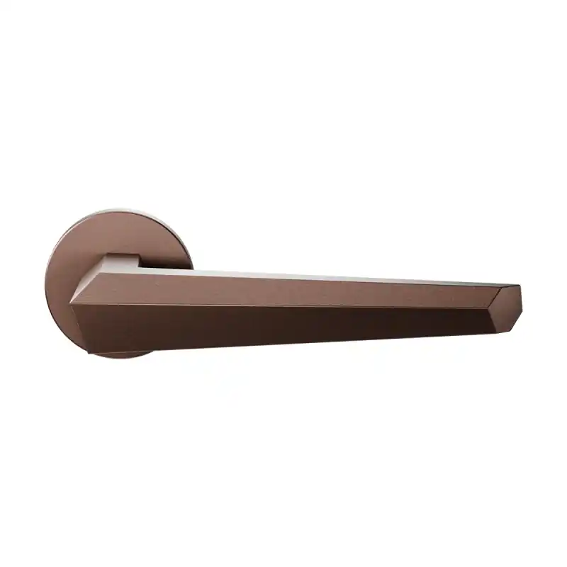 Betaalbaar GPF3112.A2.00 Rua deurkruk op ronde rozet Bronze blend, 50x8mm