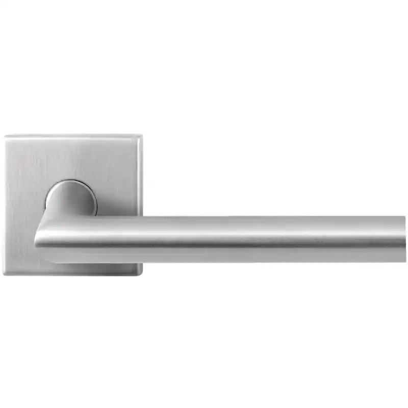 Betaalbaar GPF1016.02 deurkruk op vierkante rozet, 50x50x8mm Toi paar rvs
