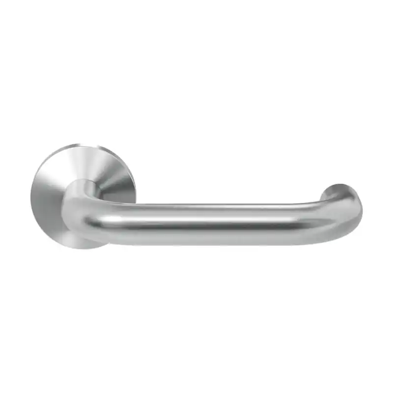 Gereduceerde Prijs GPF1005.00 Hoa deurkruk op ronde rozet RVS, 50x8mm