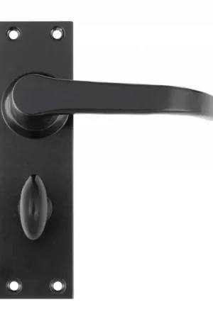 Wardlo deurkruk op schild 155x42mm WC57 smeedijzer zwart Favoriet