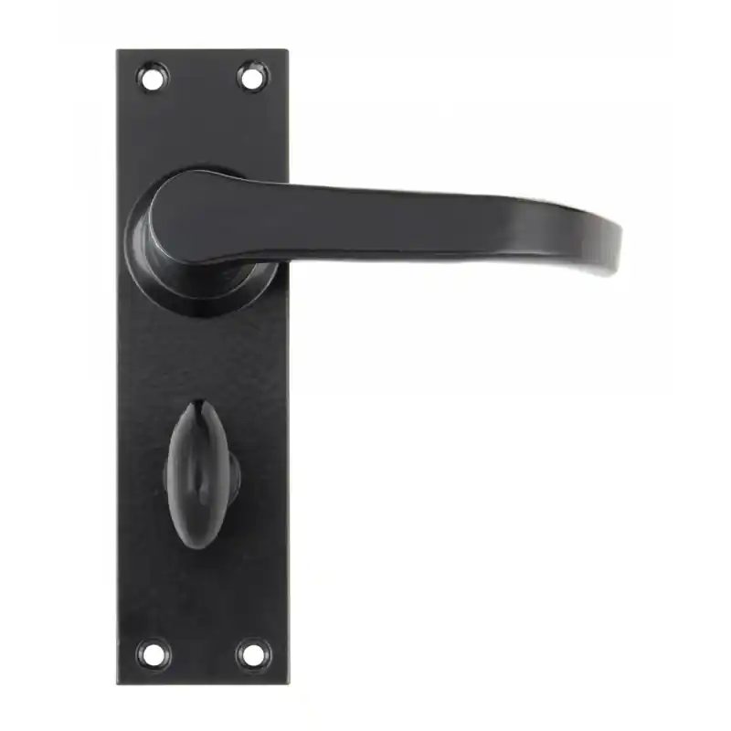 Wardlo deurkruk op schild 155x42mm WC57 smeedijzer zwart Favoriet