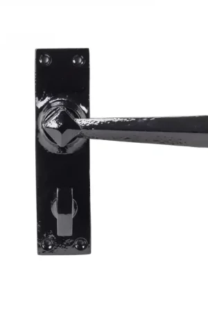 Beste Prijs Wardlo deurkruk op schild 148x39mm WC57 smeedijzer zwart
