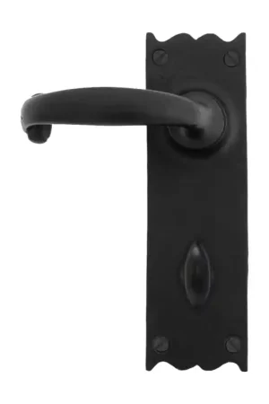 Wardlo deurkruk op schild 167x50mm WC57 smeedijzer zwart Shop Nu