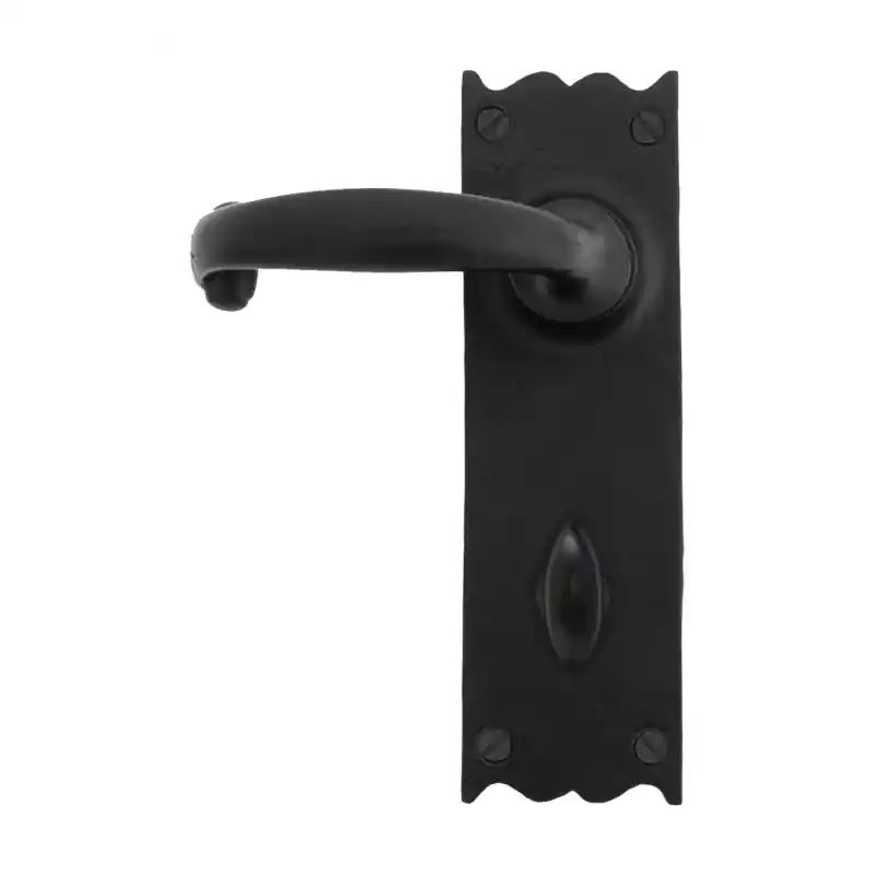 Wardlo deurkruk op schild 167x50mm WC57 smeedijzer zwart Shop Nu