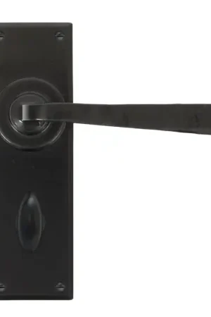 Finale Uitverkoop Wardlo deurkruk op schild 241x48mm WC57 smeedijzer zwart