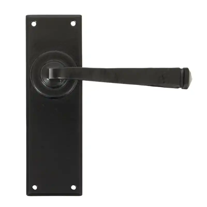 Nu Kopen Wardlo deurkruk op schild 152x48mm Blind smeedijzer zwart