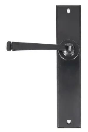 Wardlo deurkruk op schild 241x48mm Blind smeedijzer zwart Speciale Aanbieding