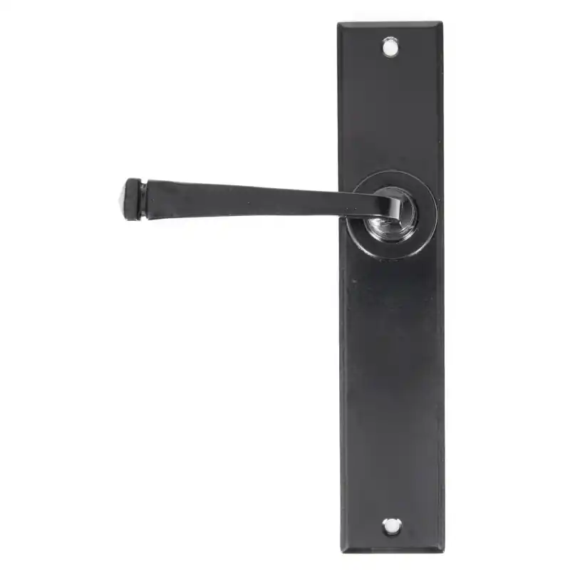 Wardlo deurkruk op schild 241x48mm Blind smeedijzer zwart Speciale Aanbieding
