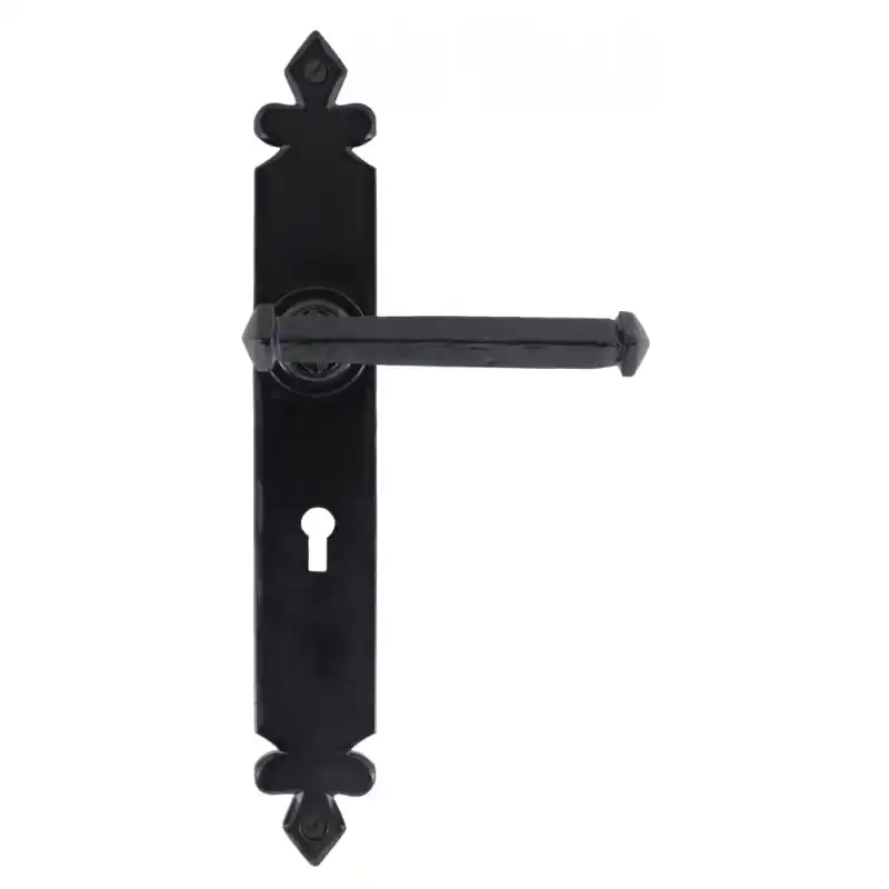 Shop Nu Wardlo deurkruk op schild 273x40mm BB57 smeedijzer zwart