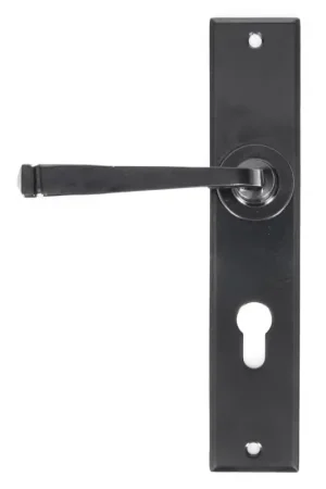 Wardlo deurkruk op schild 241x48mm PC72 smeedijzer zwart Finale Uitverkoop
