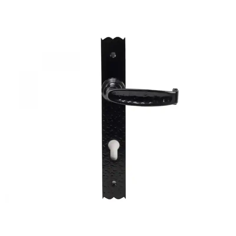 Favoriet Wardlo deurkruk op schild 265x32mm PC92 smeedijzer zwart