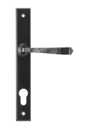 Wardlo deurkruk op schild 242x32mm PC92 smeedijzer zwart Voordeelprijs