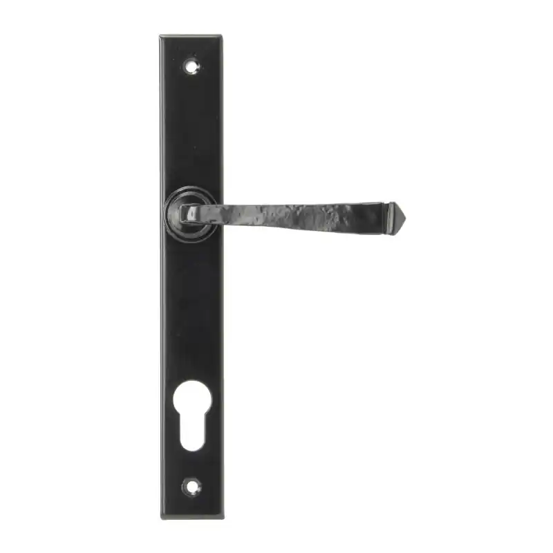 Wardlo deurkruk op schild 242x32mm PC92 smeedijzer zwart Voordeelprijs