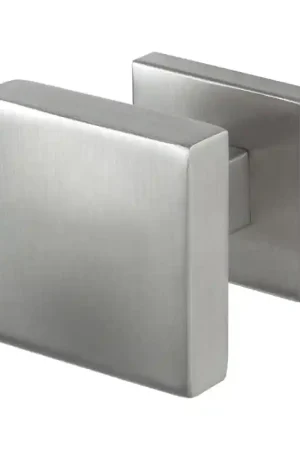 GPF9950.09-02 RVS mat vierkante knop 60x60x16mm met vierkant rozet Tijdelijk Beschikbaar