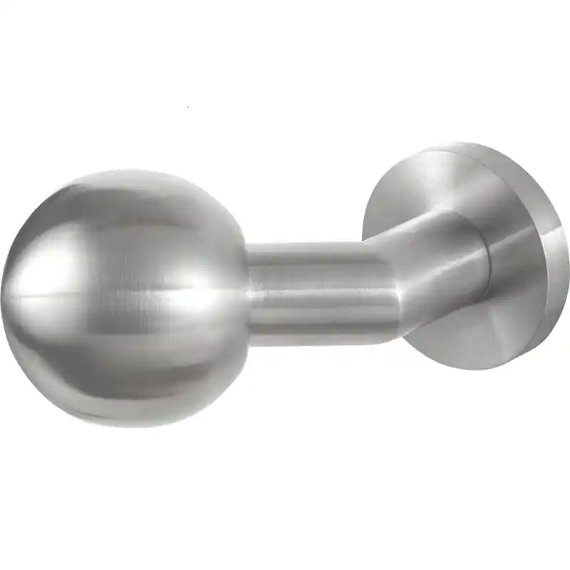 GPF9853.09-00 RVS mat verkropte kogelknop S5 55mm op ronde rozet Beperkt Aanbod