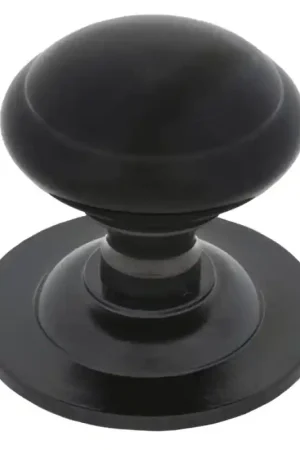 Wardlo deurknop knop rond 73mm/ rozet 80mm smeedijzer zwart Fabrieksprijs