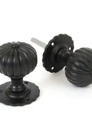 Wardlo deurknop knop 57mm/ rozet 60mm smeedijzer zwart Rechtstreeks Van De Fabrikant