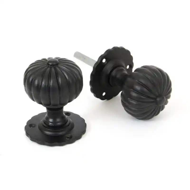 Wardlo deurknop knop 57mm/ rozet 60mm smeedijzer zwart Rechtstreeks Van De Fabrikant