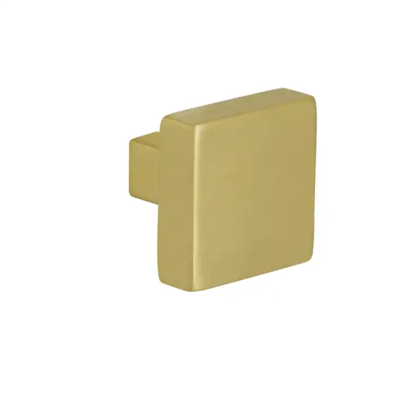 Premium GPF9856.P4 vierkante knop 53x53x16mm t.b.v. veiligheidsschilden vast PVD mat messing